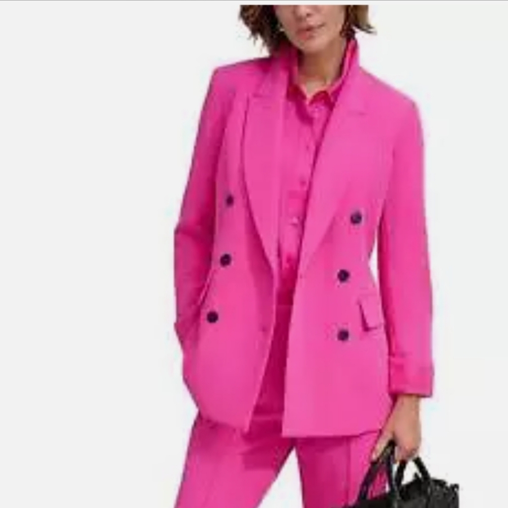 DKNY Hot Pink Blazer Pantsuit